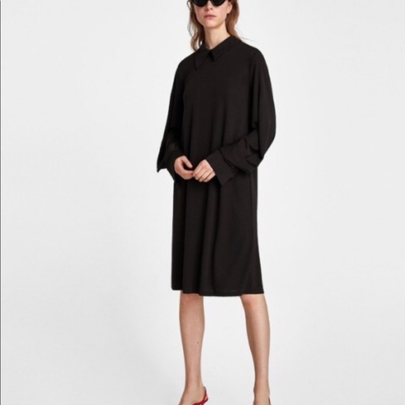 Zara Asymmetric Collar Dress - Midi - Picture 9 of 9